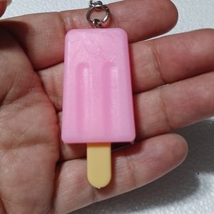 POPSICLE SIMULATION ICE CREAM KEY CHAIN PINK